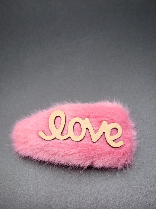 Pink Love Hair Clip