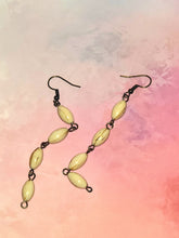 Load image into Gallery viewer, White Wooden Bead Earrings