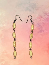 Load image into Gallery viewer, White Wooden Bead Earrings