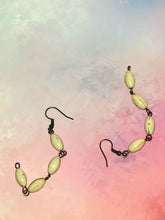 Load image into Gallery viewer, White Wooden Bead Earrings