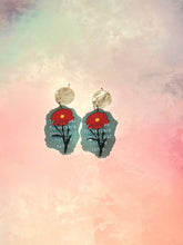 Load image into Gallery viewer, Flower Quote Earrings
