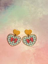 Load image into Gallery viewer, Bow Heart Earrings