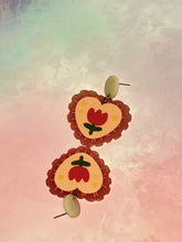 Load image into Gallery viewer, Heart Flower Earrings