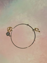 Load image into Gallery viewer, Silver Bracelet With Gold Charms