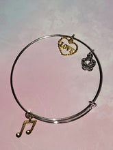 Load image into Gallery viewer, Silver Bracelet With Gold Charms