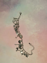 Load image into Gallery viewer, Silver Cluster Charm Bracelet