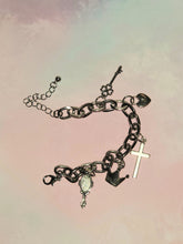 Load image into Gallery viewer, Silver Mixed Symbol Charm Bracelet