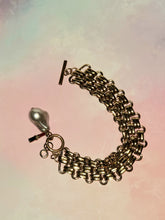 Load image into Gallery viewer, Gold Rock &amp; Lipstick Charm Bracelet