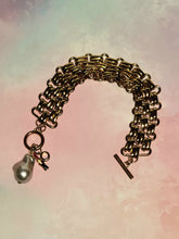 Load image into Gallery viewer, Gold Rock &amp; Lipstick Charm Bracelet
