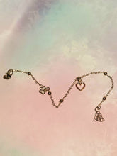 Load image into Gallery viewer, Gold Butterfly &amp; Heart Charm Anklet