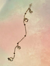 Load image into Gallery viewer, Gold Butterfly &amp; Heart Charm Anklet