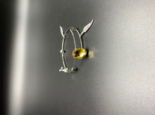 Load image into Gallery viewer, Silver Yellow Diamond Charm Bracelet