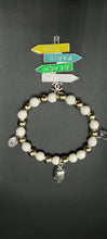 Load image into Gallery viewer, White Bead Charm Bracelet