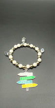 Load image into Gallery viewer, White Bead Charm Bracelet
