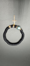 Load image into Gallery viewer, Black Bead Charm Bracelet