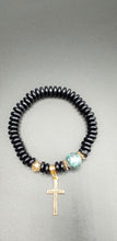 Load image into Gallery viewer, Black Bead Charm Bracelet