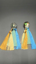 Load image into Gallery viewer, Colorful Glass Tassel Earrings