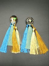 Load image into Gallery viewer, Colorful Glass Tassel Earrings