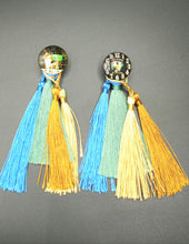 Load image into Gallery viewer, Colorful Glass Tassel Earrings