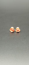 Load image into Gallery viewer, Pink Flower Stud Earrings