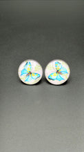 Load image into Gallery viewer, Colorful Butterfly Glass Earrings