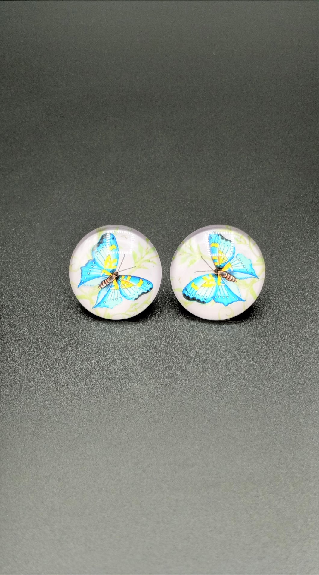 Colorful Butterfly Glass Earrings