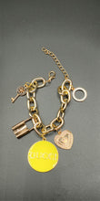 Load image into Gallery viewer, Gold 5 Charm Bracelet