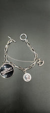 Load image into Gallery viewer, Silver Link Charm Bracelet