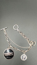 Load image into Gallery viewer, Silver Link Charm Bracelet