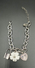 Load image into Gallery viewer, Silver 3 Charm Bracelet