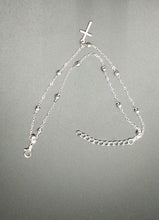 Load image into Gallery viewer, Silver Cross Ankle Bracelet
