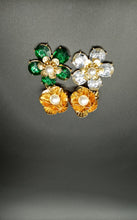 Load image into Gallery viewer, Crystal Flower Earrings