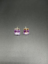 Load image into Gallery viewer, Purple Crystal Studs