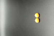 Load image into Gallery viewer, Orange Polka Dot Studs