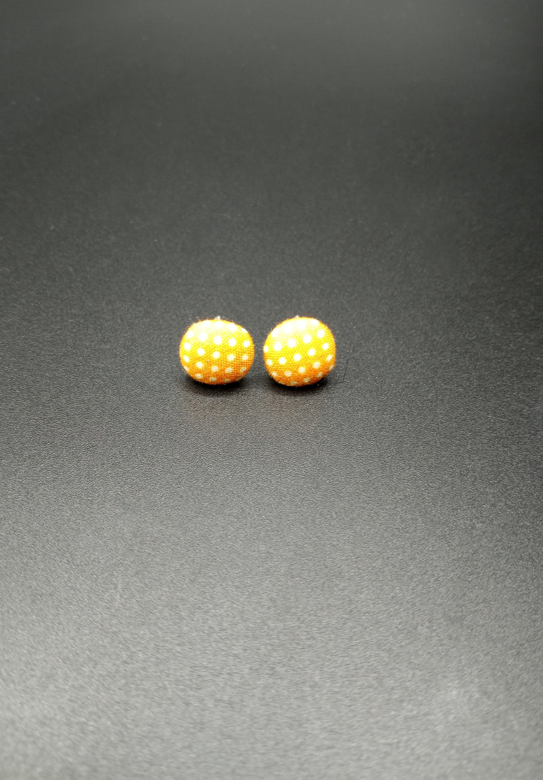 Orange Polka Dot Studs