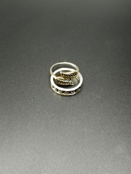 2 Set Silver Rings