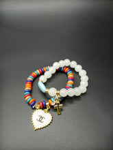 Load image into Gallery viewer, 2 Set Beaded Charm Bracelets
