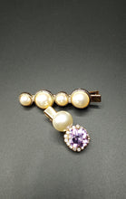 Load image into Gallery viewer, Two Set Gold/Pearl Hair Clips