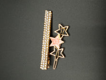 Load image into Gallery viewer, 2 Set Pearl &amp; Star Hair Clips