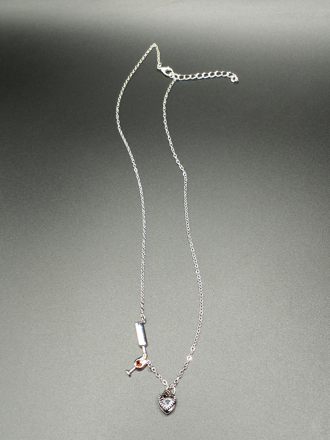 Silver Pendant Wine Necklace