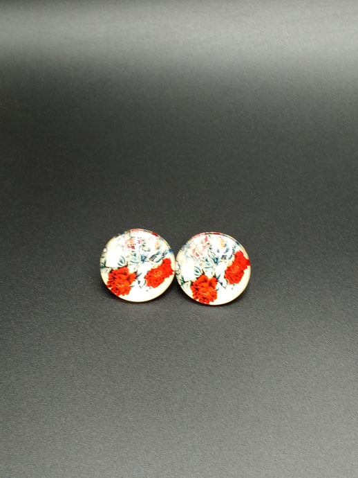 Colorful Flower Glass Earrings