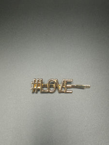 Gold Love Hair Clip