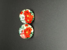 Load image into Gallery viewer, Large Flower Glass Stud Earrings