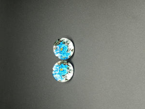 Large Flower Glass Stud Earrings