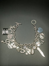 Load image into Gallery viewer, Silver Hardcore Charm Bracelet