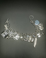 Load image into Gallery viewer, Silver Hardcore Charm Bracelet