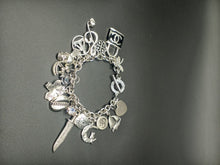 Load image into Gallery viewer, Silver Hardcore Charm Bracelet