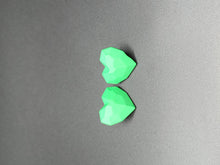 Load image into Gallery viewer, Green Heart Stud Earrings