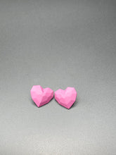 Load image into Gallery viewer, Pink Heart Stud Earrings