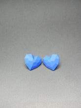 Load image into Gallery viewer, Blue Heart Stud Earrings